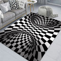 3D Illusion Geometric Area Rug Non-slip Carpet Mat