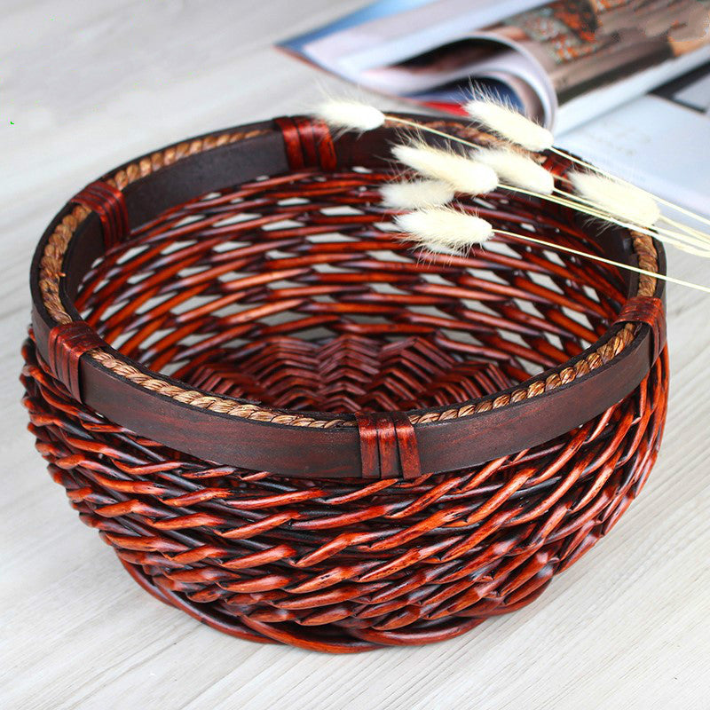 Woven Storage Basket - Round Organizer Basket