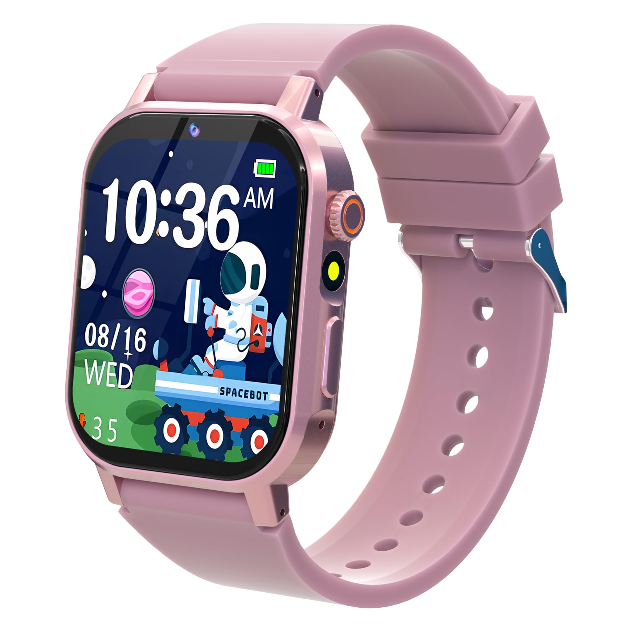 Kids Smart Watch Gifts for Girls Age 4-12 32 Games HD Touch Screen Kids Watch with Camera Video Music Player Pedometer Flashlight 12/24 hr Educational Toys Birthday Gift for Girls Ages 6 7 8 9 10